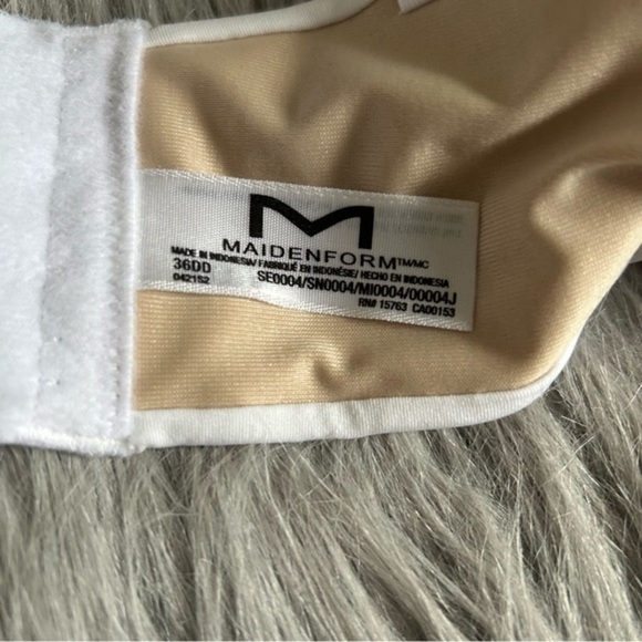 Maidenform Sweet Nothings Perfect Coverage Strapless Bra Womens Size‎ 36DD White - Picture 6 of 6